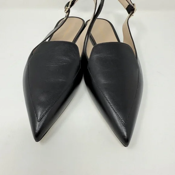 New Stuart Weitzman Ryder Slingback Flat Black Sz 9.5 - Picture 9 of 13